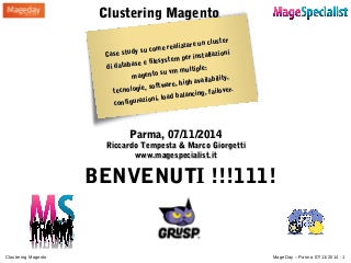 Online le slide del nostro talk Clustering Magento al MageDay 2014