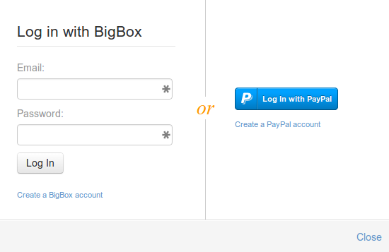 Servizio PayPal login per negozi online